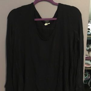 Free People Black Long Sleeve Sweater